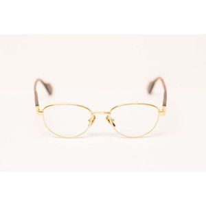24k Gold Unisex Tortoise Panto Optic Eyewear - Delixs Tentation DX004 01 VP00